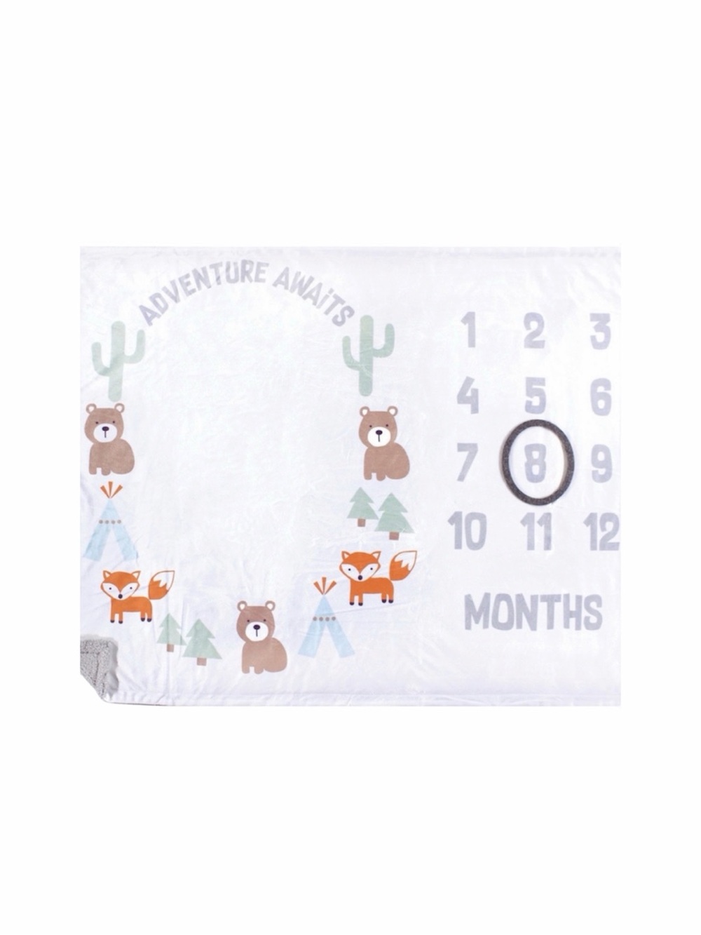 Hudson Baby Adventure Awaits Milestone Blanket - Fox & Bear